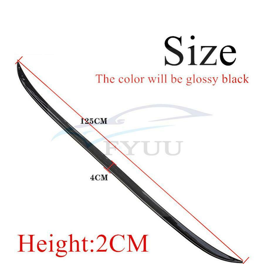 125CM Glossy Black Car-Styling Refit Spoiler Rear Roof Lip Wing Tail Undrilling
