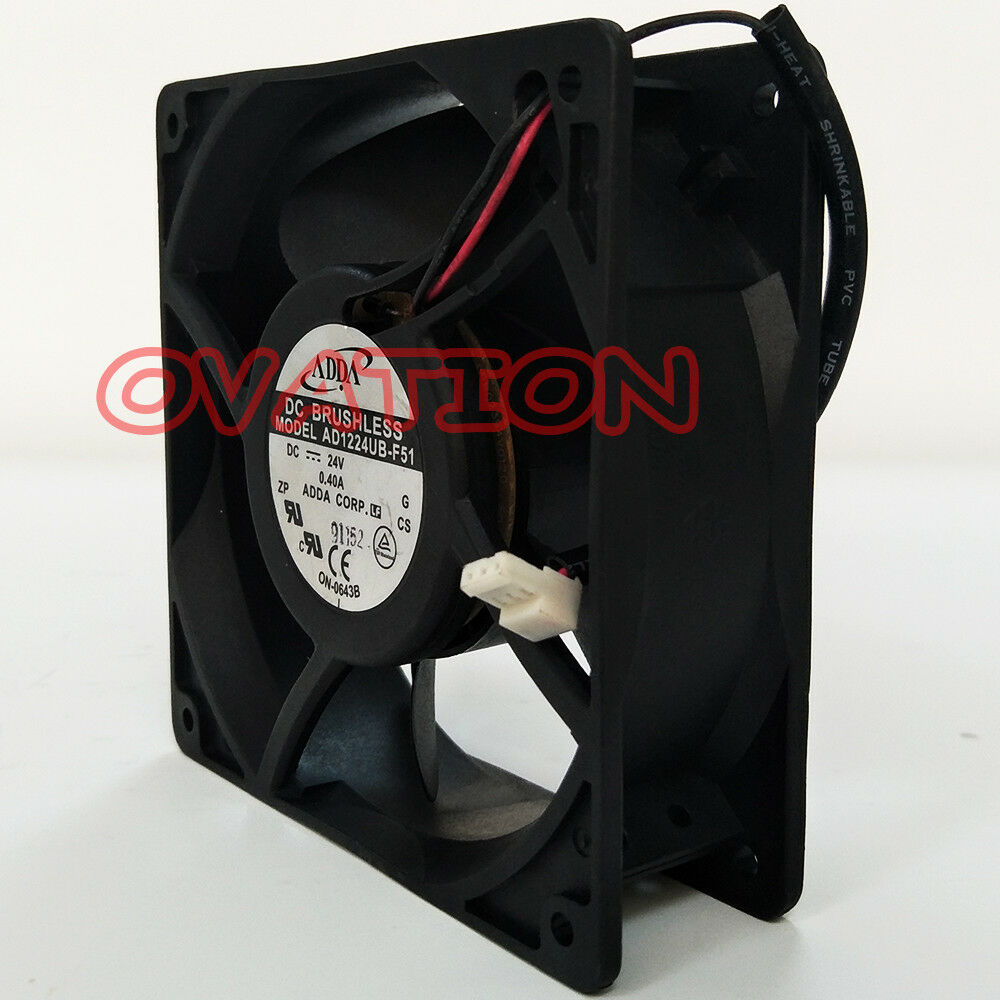 For ADDA AD1224UB-F51 Fan 24V 0.40A 120*120*38mm 2Pin