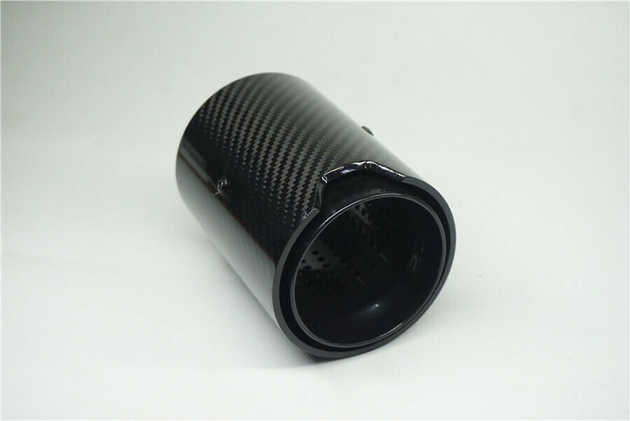 Stainless Steel + Carbon Fiber Glossy Exhaust Pipe 2.7inch INLET 3.6inch OUTLET