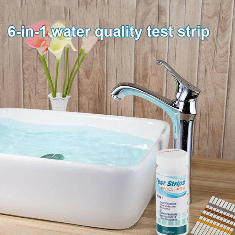 6 In 1 Multipurpose Chlorine PH Test Strips SPA Swimming Pool Water Tester P NC