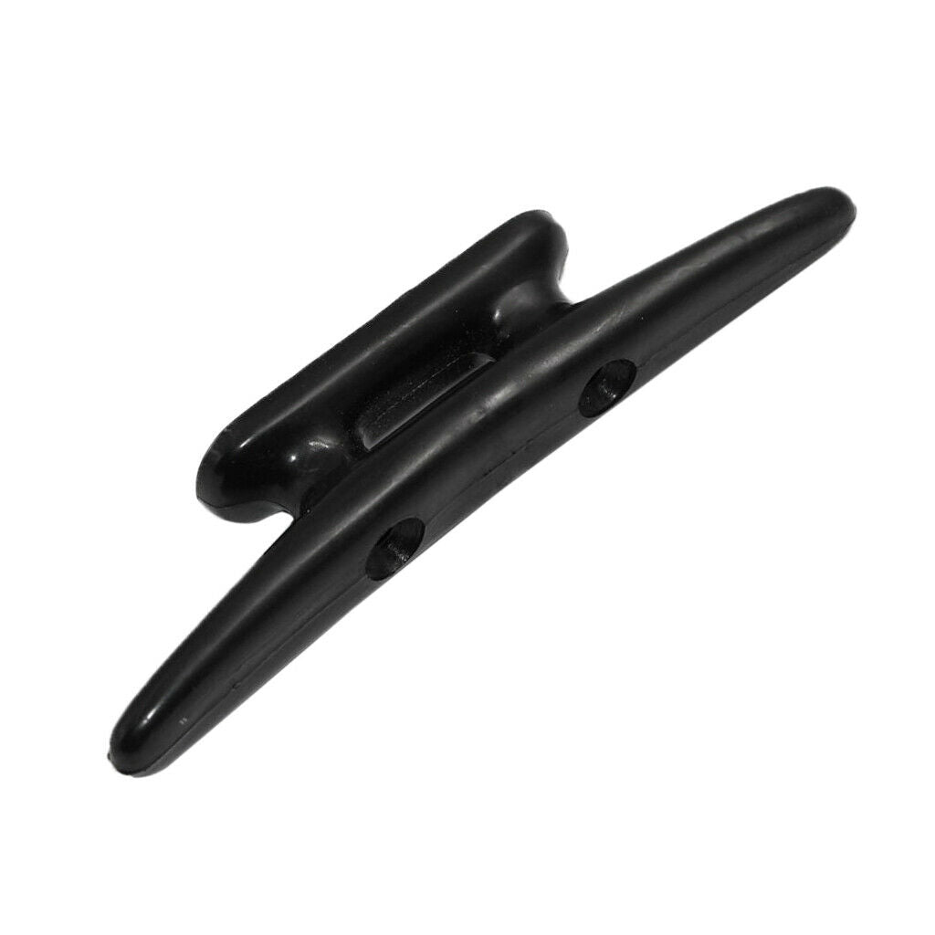Boat Marine or Dock Cleats Heavy Duty Black Nylon 5 inch Open Base Cleat
