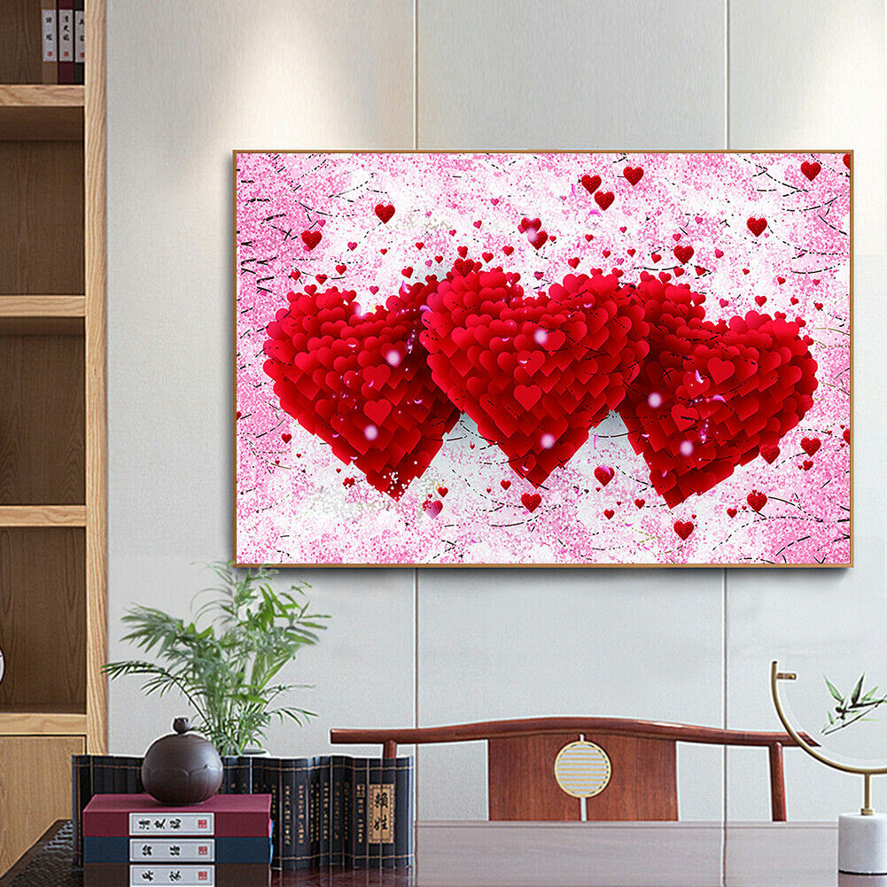 Full Round Drill Mosaic Craft DIY Valentine Love 5D Diamond Painting Poster @