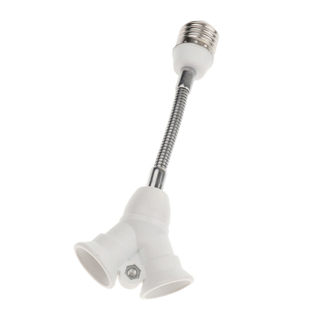 E27 2 in 1 LED Light Bulb Base Converter Adapter Splitter Lamp Holder