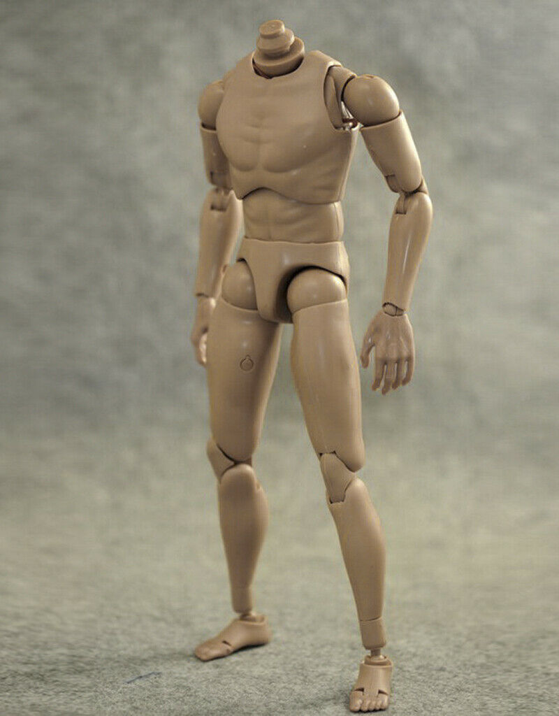 1:6 Action Man Male Semaless Rude Body Carving Skeleton Hobbyists