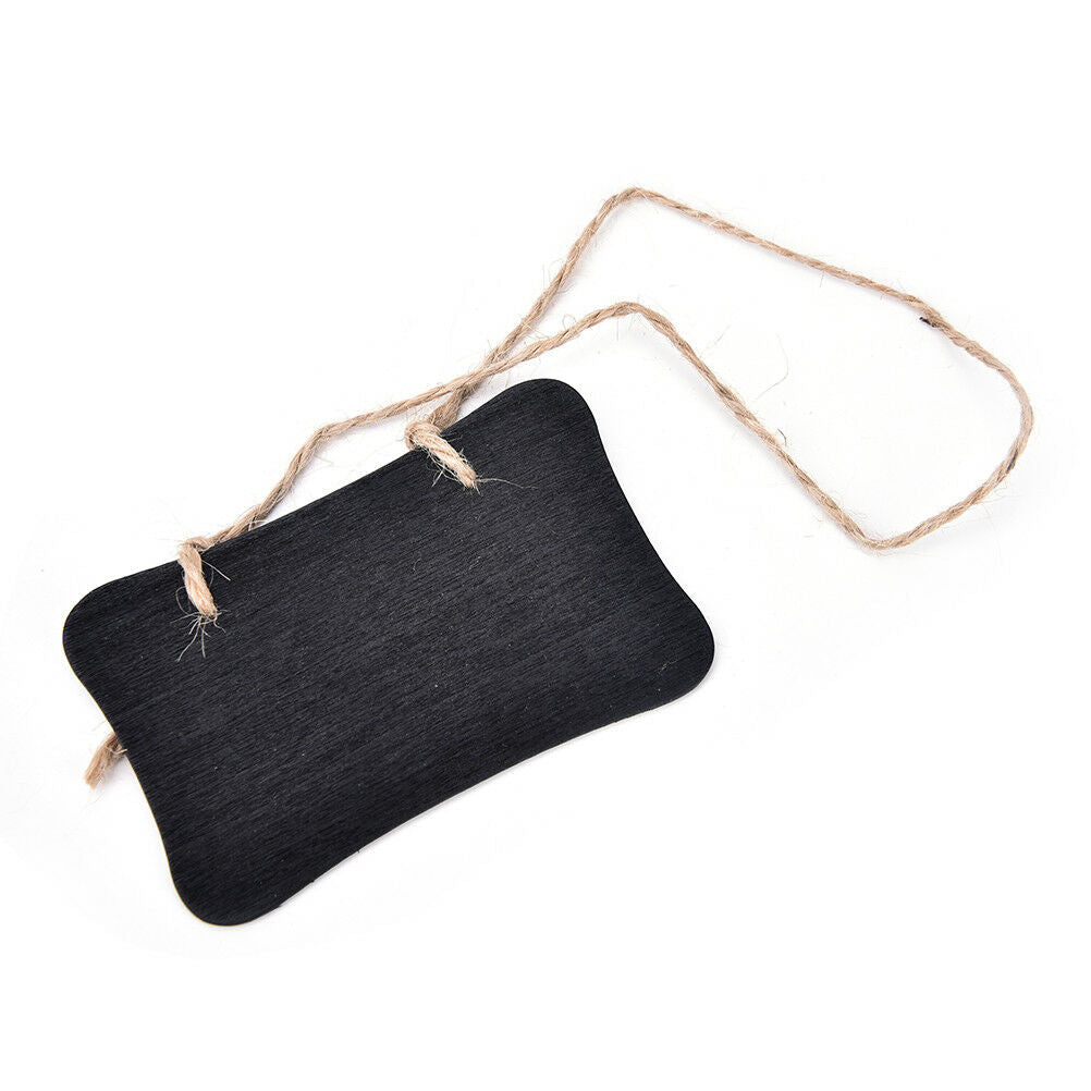 2X Mini Blackboard Chalkboard Wooden Message With Hang String Wedding Deco.l8