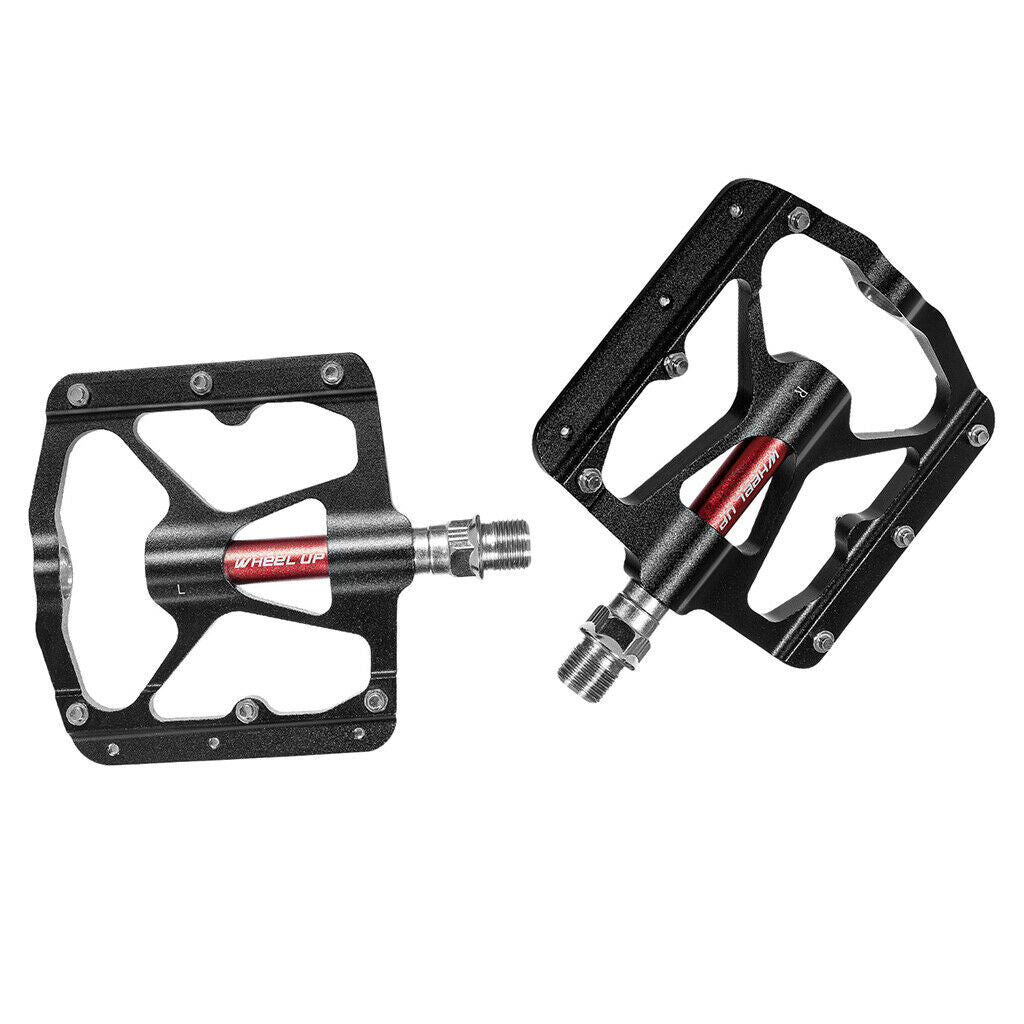 Bike 9/16" Platform Flat Pedals Bicycle Sealed Bearing Anti-Slip Pins Pedals