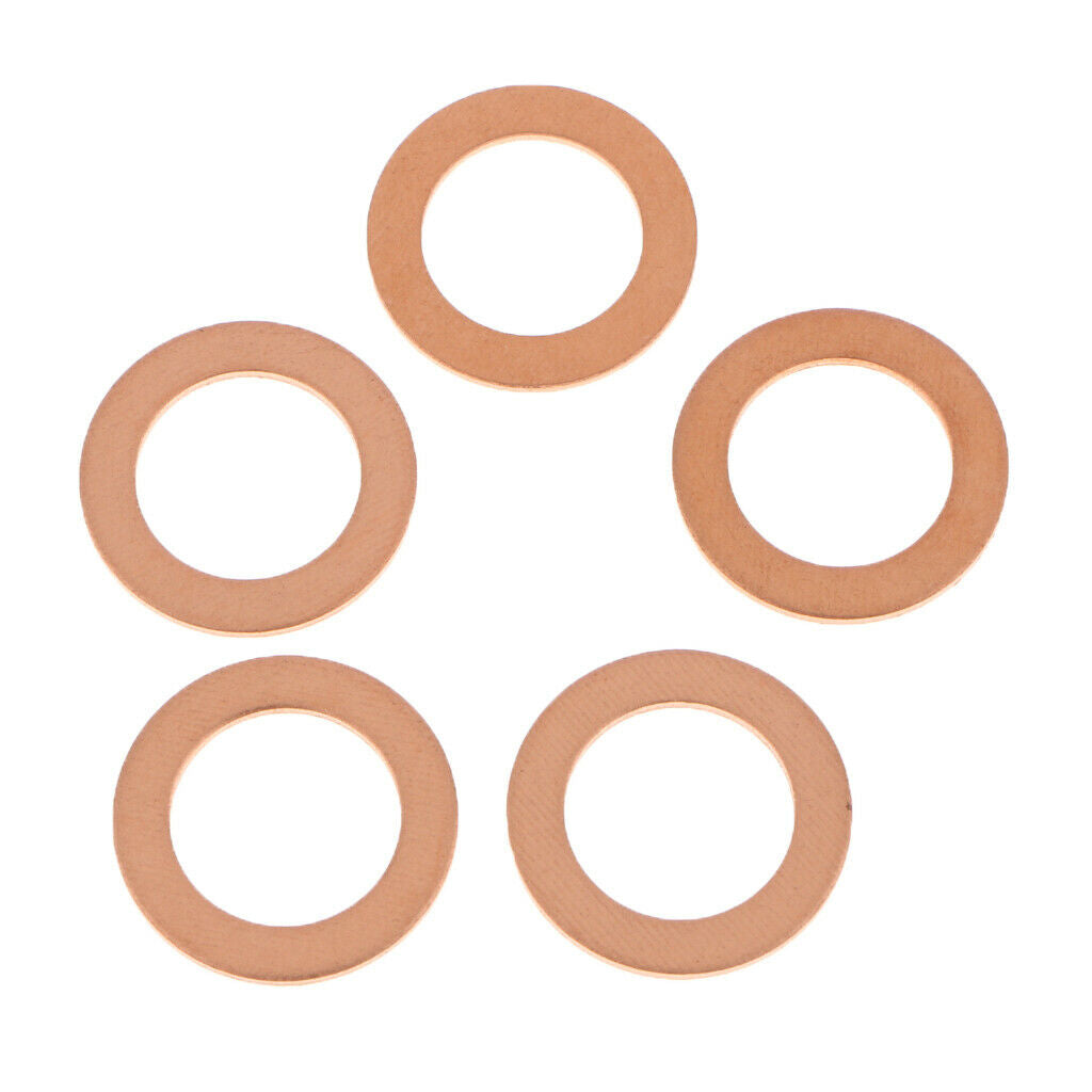 10Pcs Metal Oil Drain Plug Crush Washers Gaskets For Ford Bronze