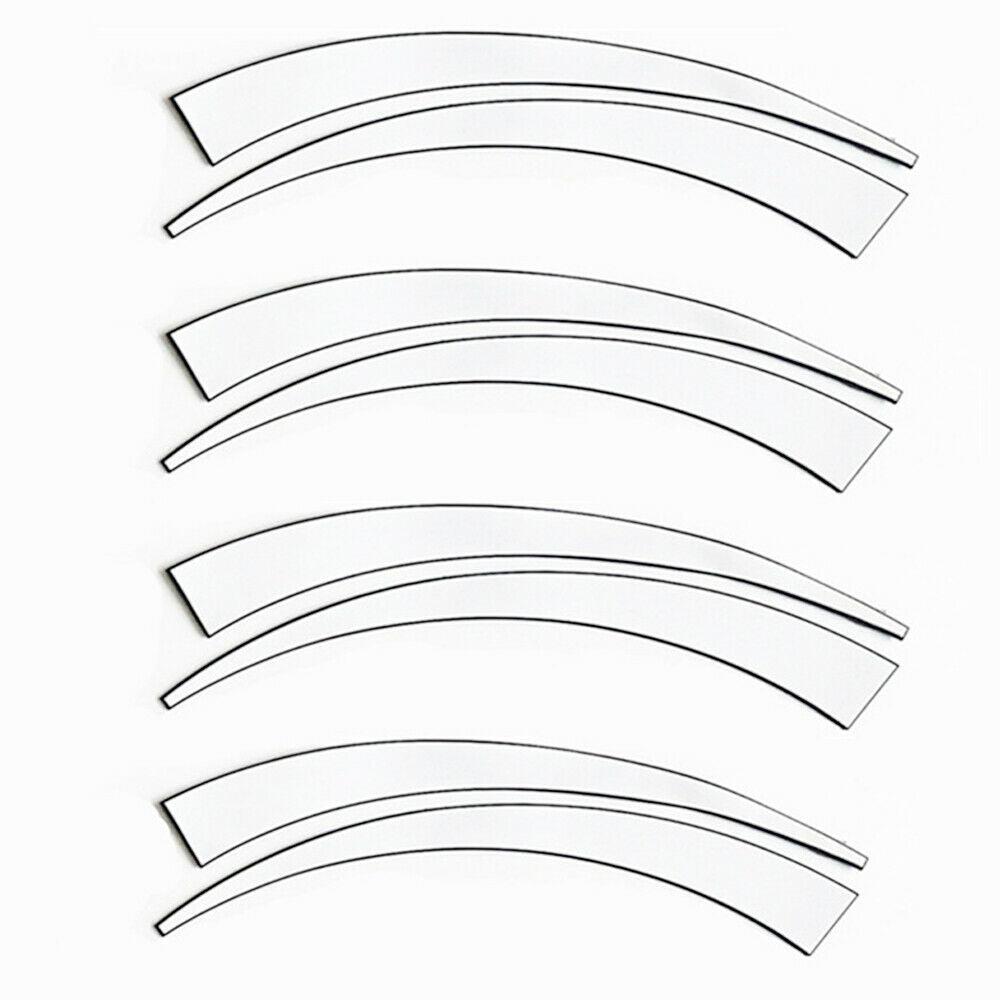 8x Car Tires Decals Decoration Stickers Kit White Rubber Blade Style Decoration