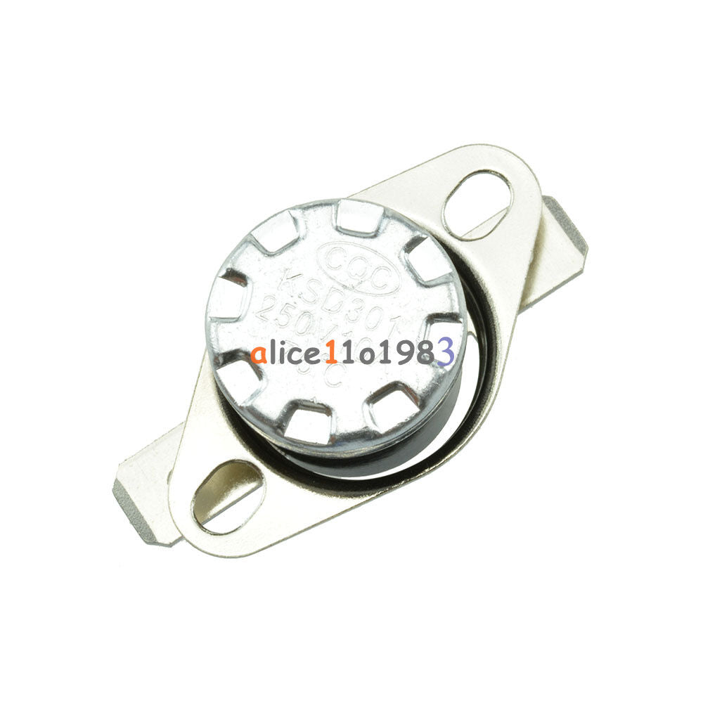 3PCS KSD301 75°C / 167°F Degree Celsius N.C.Temperature Switch Thermostat