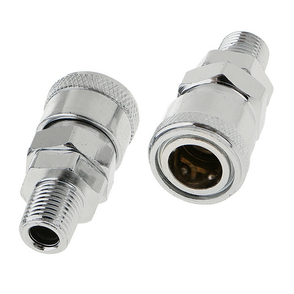2Pcs 1/4" BSP Male Thread Air Hose Line Compressor Fitting Connector SM20