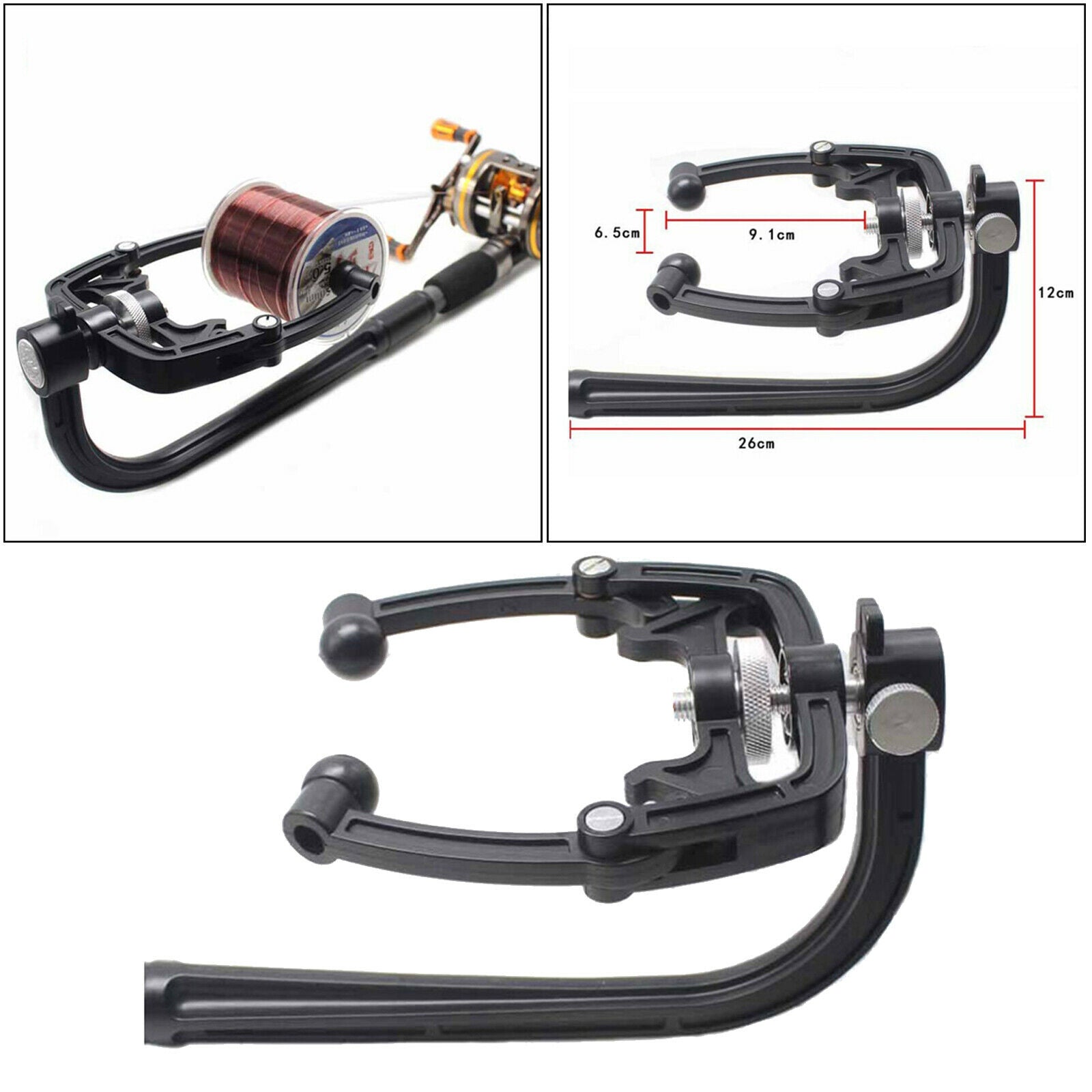 Pro PVC Fishing Line Winder Fly Fishing Twine Spooling Station Spooler Tool
