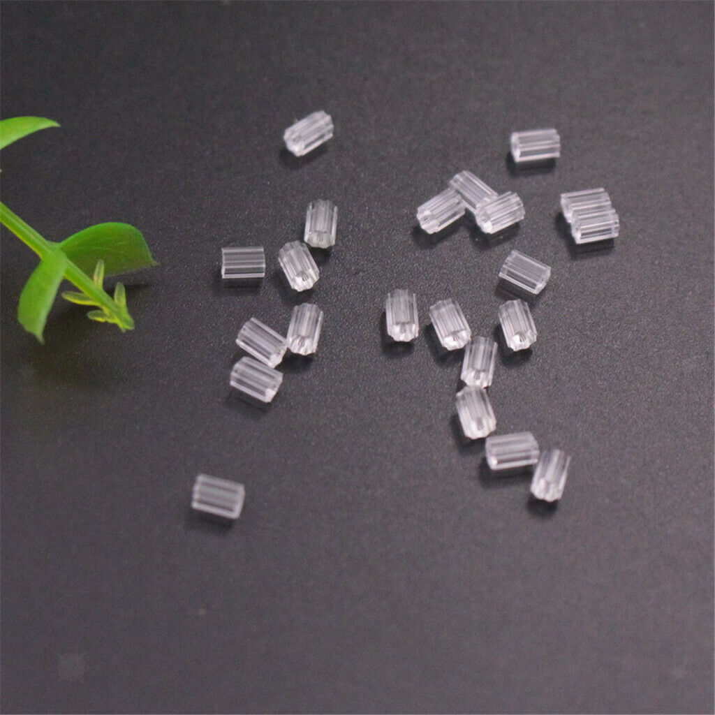 1000pcs Clear Rubber Earring Safety Backs Earring Hook Stopper Crafts 3x3mm
