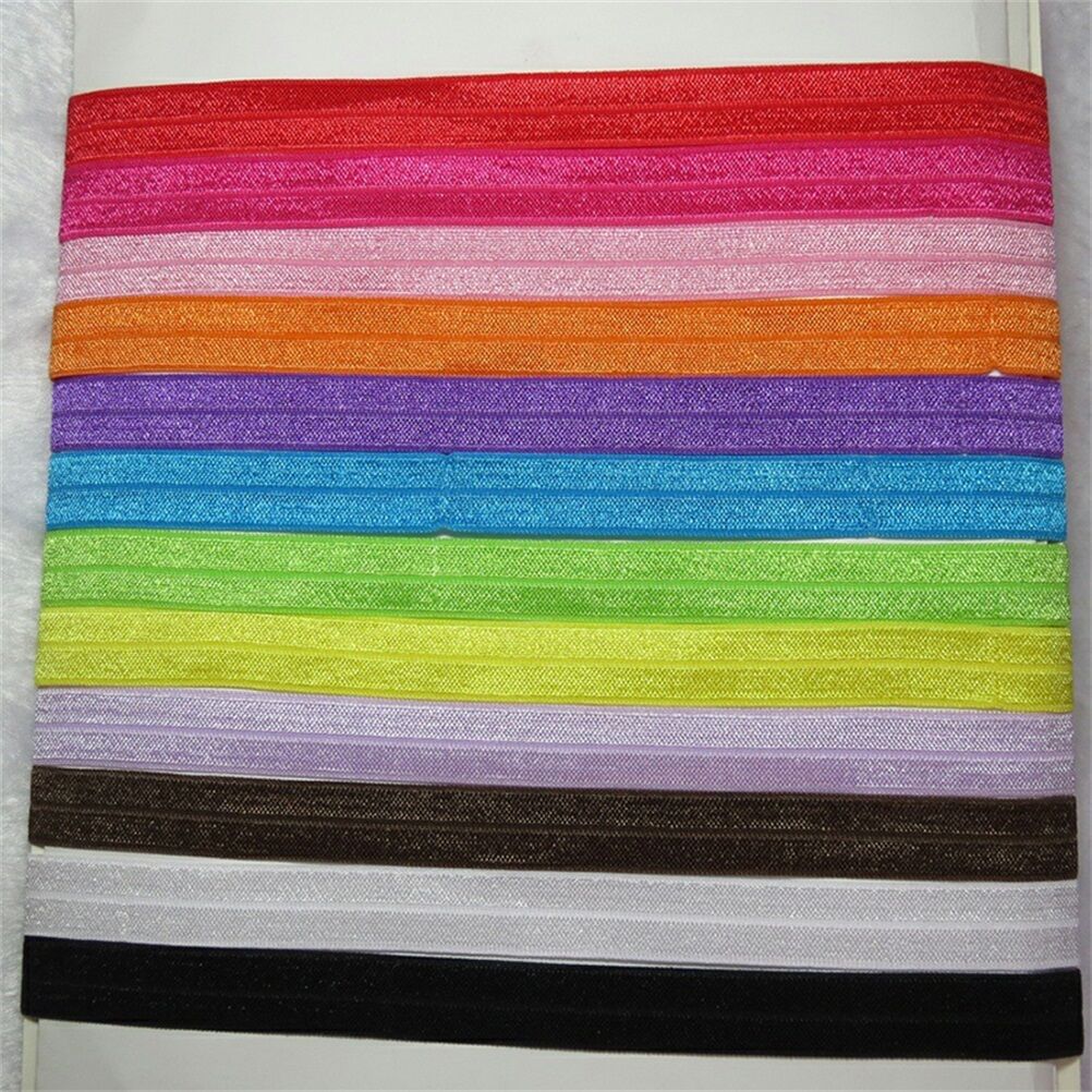 10Pcs Kids Baby Girls Elastic Headband Cotton Headwear Hairband Hair Ban.l8