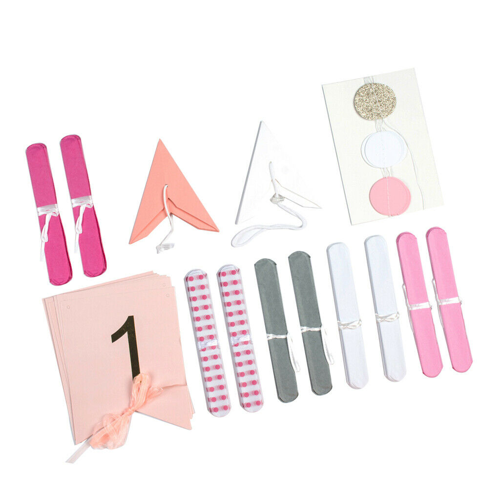 Baby Shower Happy 100day Baby Decoration Set Hanging Party Supplies  Pink