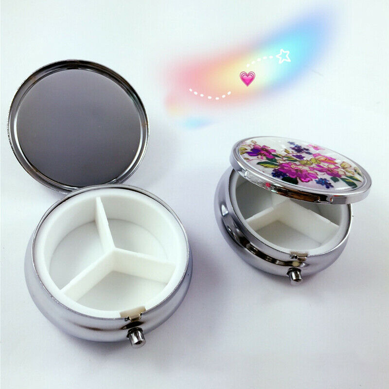 Pill box round pill box metal tablet box pill box medicine box .l8