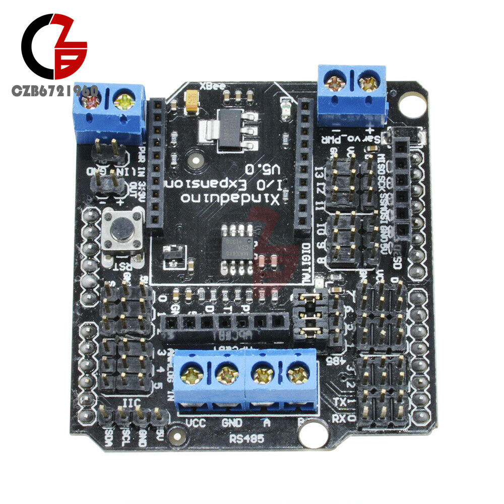 V5 I/O Expansion Shield Xbee Sensor Shield SRS485 Bluetooth PWM for Arduino SD