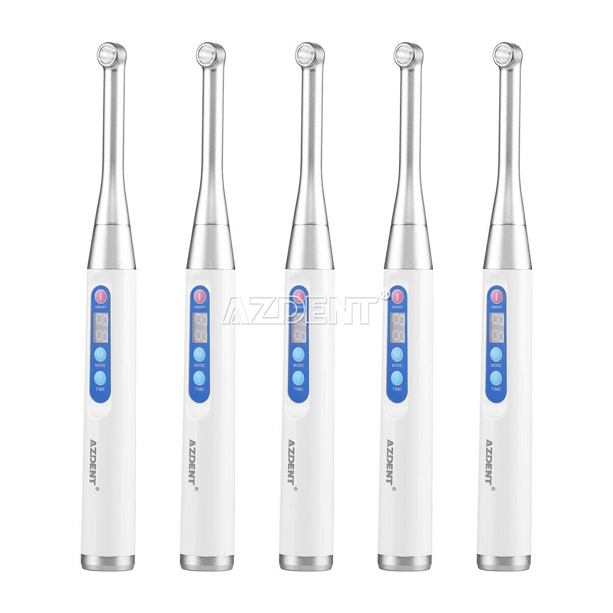 5 X Dental Cordless iLed Curing Light Lamp 1 Second Cure 5W LED 2300mW/c㎡ White