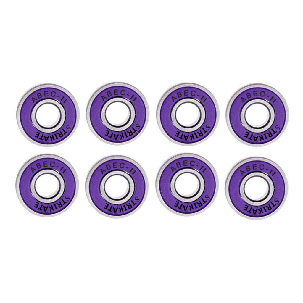 8x Frictionless Abec 11 Skateboard Bearing Rolling Bearings Bearing Purple
