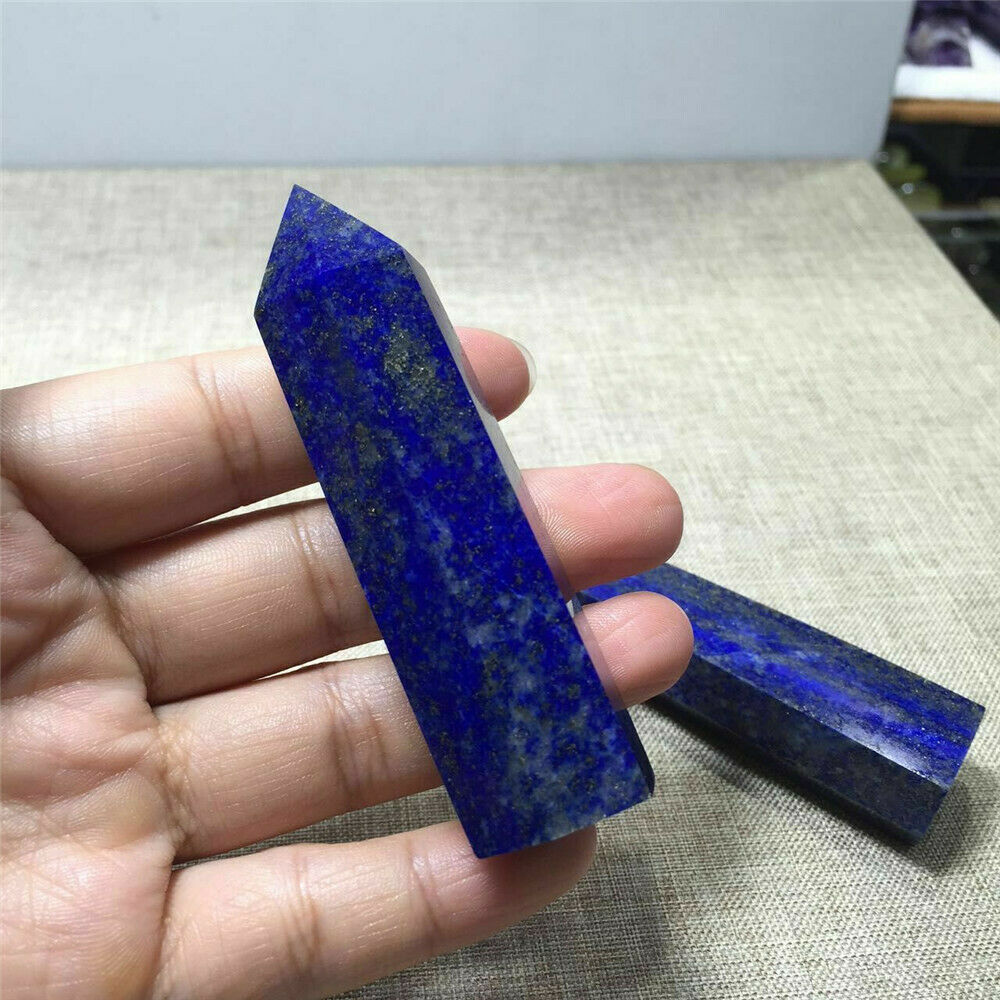 4-5cm Natural Rock Lapis Lazuli Quartz Crystal Stone Point Healing Wand Obelisk