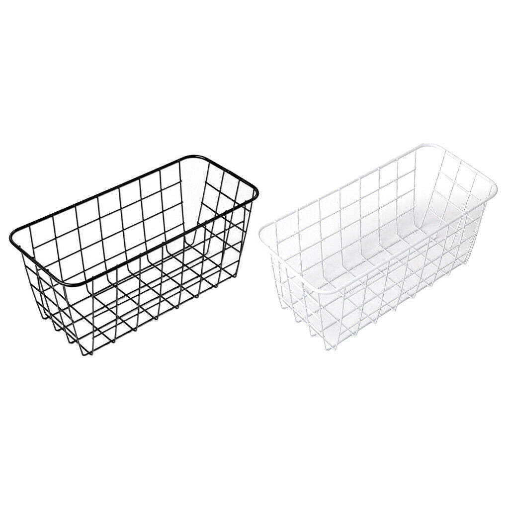 Set of 2 Bathroom Basket Storage Organizer For Kitchen Bathroom Supplies