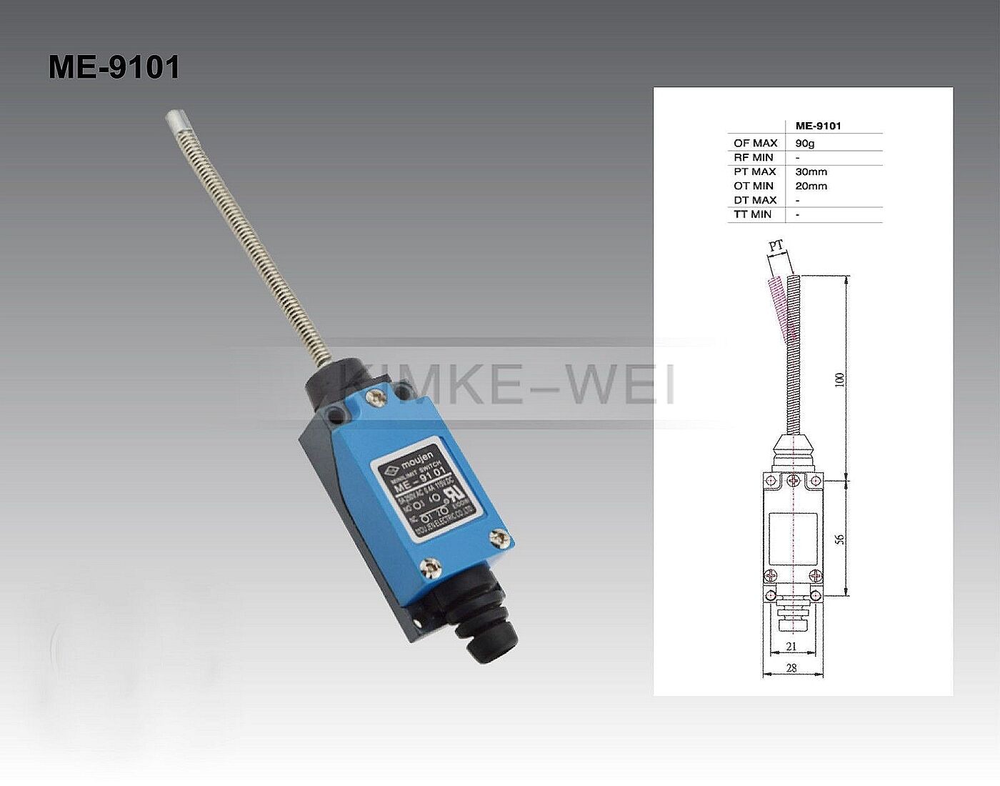 5x Flexible Spring Rod Actuator Momentary Micro Limit Switch ME-9101