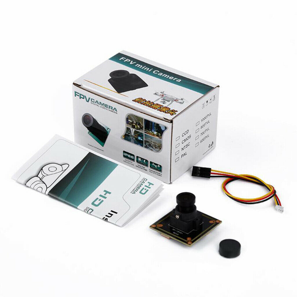 Black 1000 TVL FPV HD COMS Camera 2.8mm Wide Angle Lens for Multicopters PAL