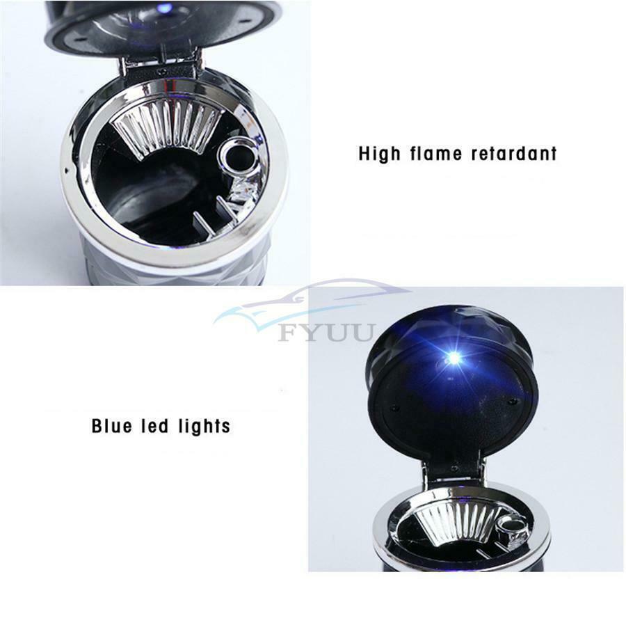 1 Piece Portable LED Light Universal Vehicle Ashtray Cigarette Cylinder Holder