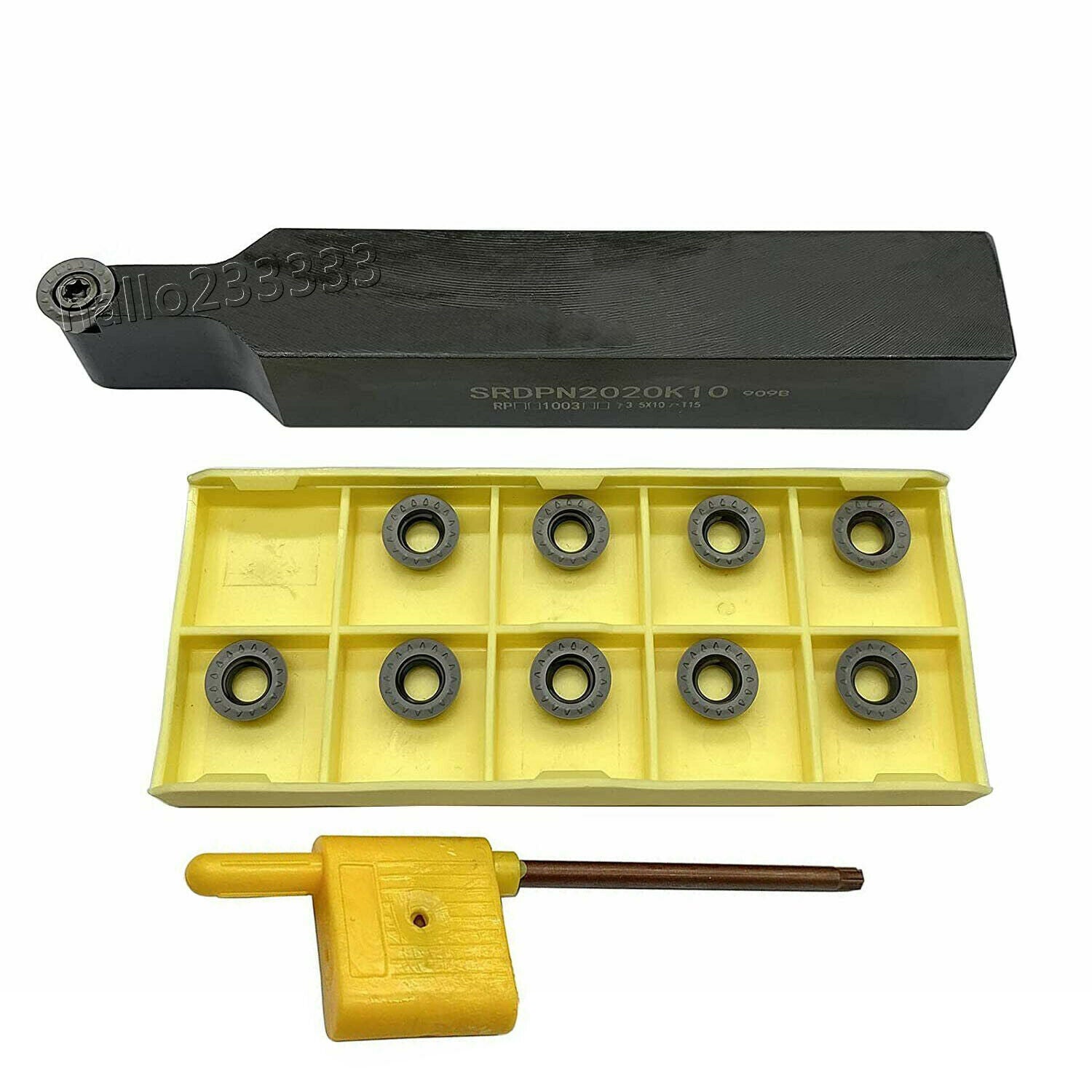 45° 3/4"  SRDPN 2020K10 Lathe External Turning Tool Holder+RPMT10T3MOE-JS insert