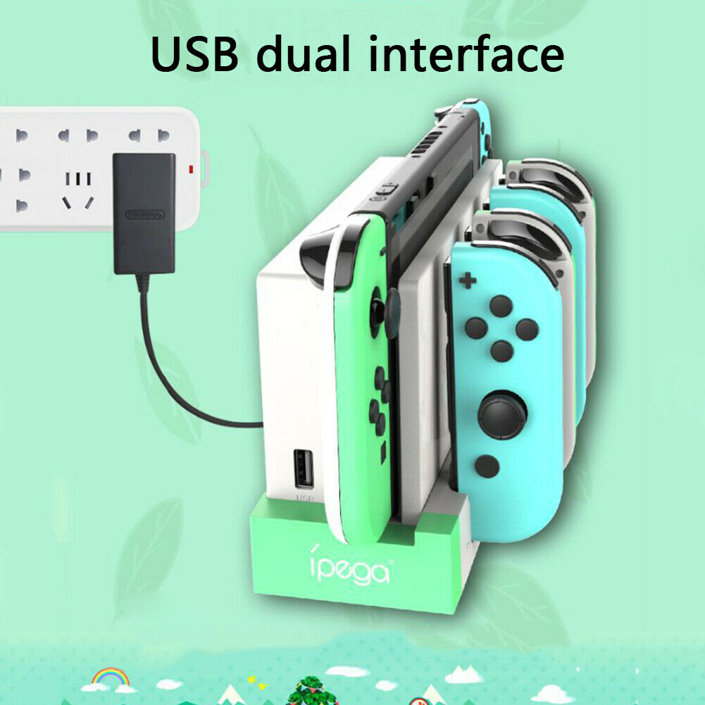 PG-9186A Game Controller Charger Charging Stand for Nintendo Switch Joy Con @