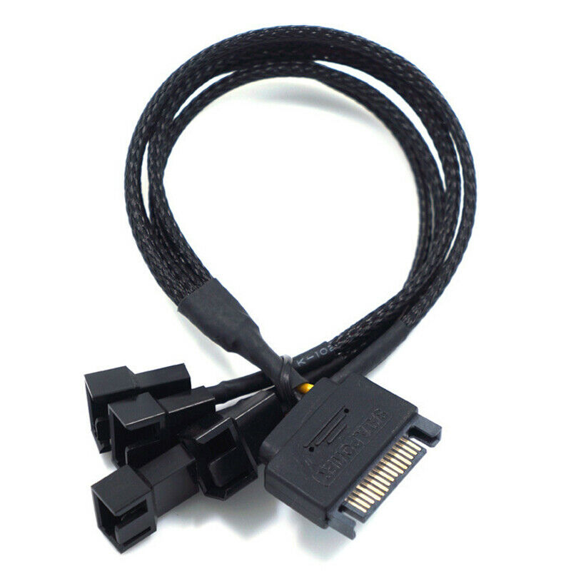 SATA 15 Pin to 3Pin 4 Pin Cooling Fan Cable Mainboard CPU Fan Adapter Con.l8