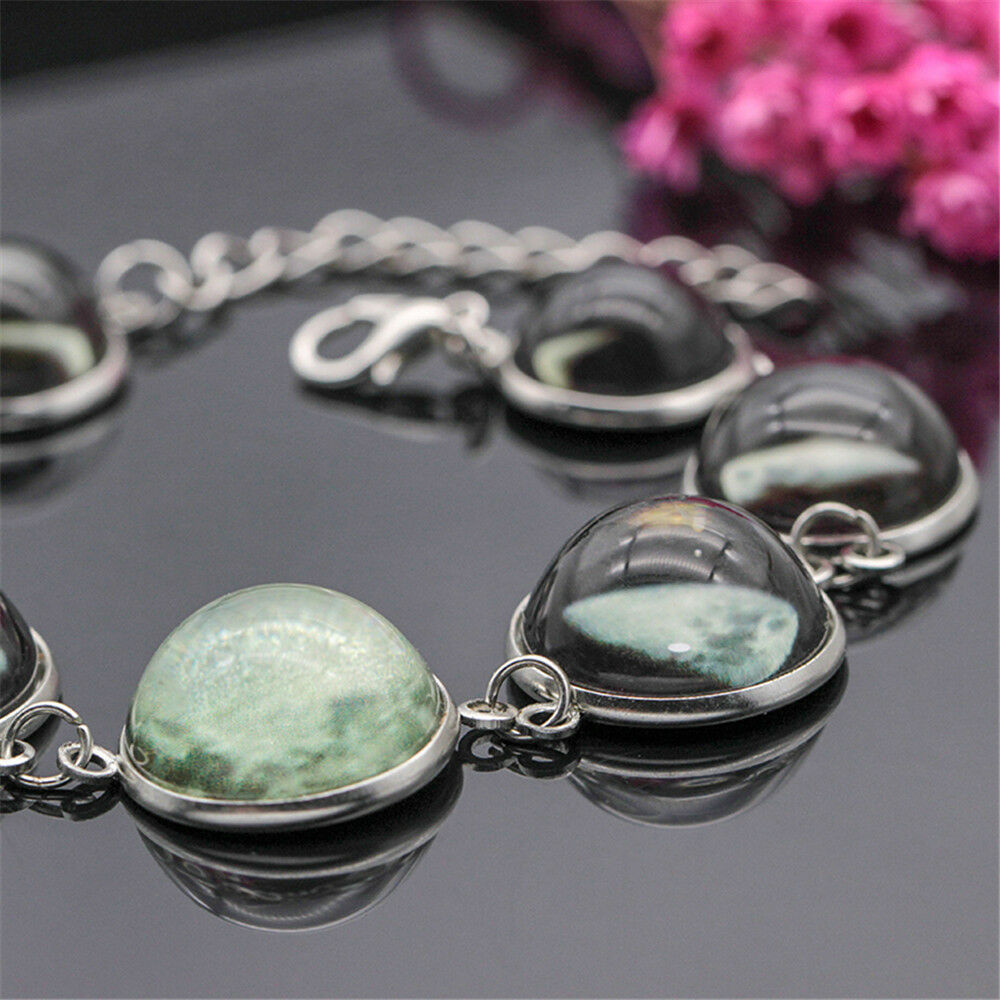 Charm Eclipse Glass Cabochon Luminous Bracelets Creative Unisex Jewelry Gift