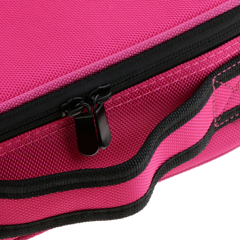 Makeup Organizer Brush Holder Cosmetics Storage Zipper Handbag Box pink