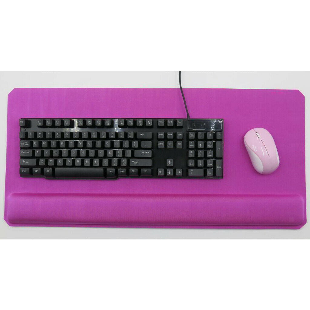 Mouse Pad Large Laptop Keyboard Desk Pad with Wrist Rest 665*305*30mm red