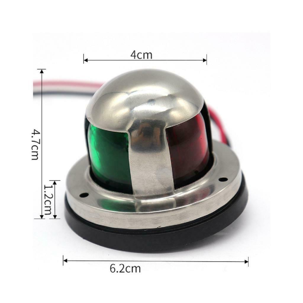 12V Boat Marine Yacht LED Bow Lighting Red & Green 2 in 1 Navigation Light