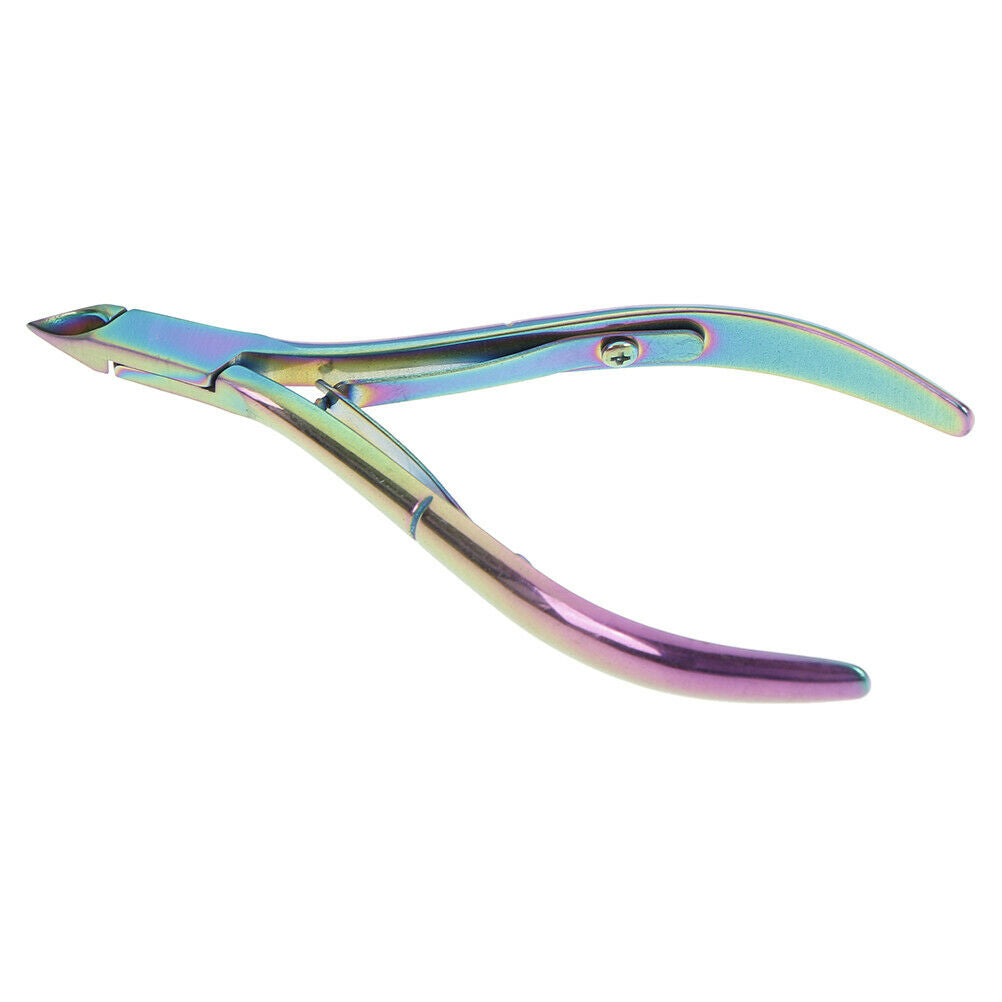 Nail Cuticle Nipper Rainbow Clipper Tweezer Scissor Dead Skin Remover Nail N DF