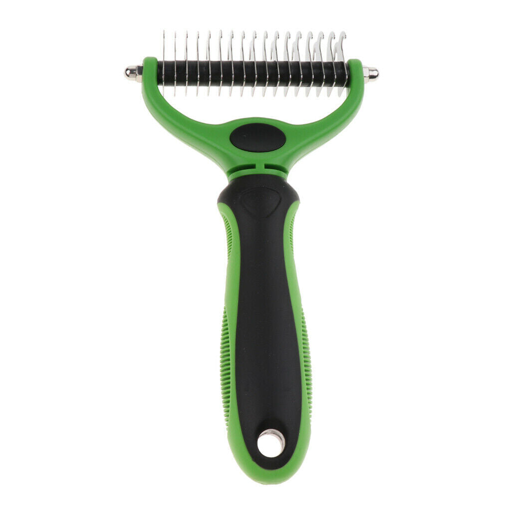 Pet Cat Dog Grooming Tool Hair Knot Rake Removal Brush Double-Side Fur Comb