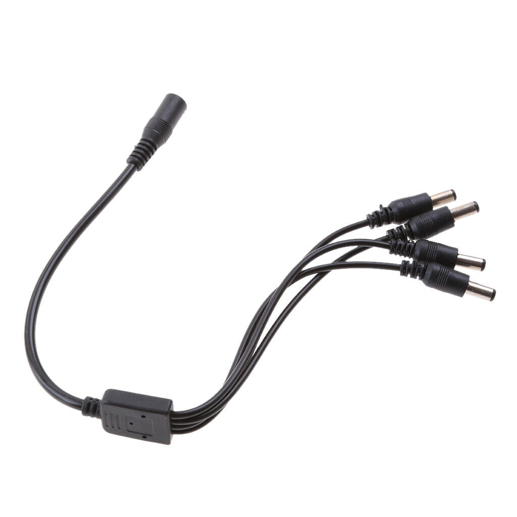 2Pieces DC 1 Female to 4 Male Power Splitter Cable for CCTV