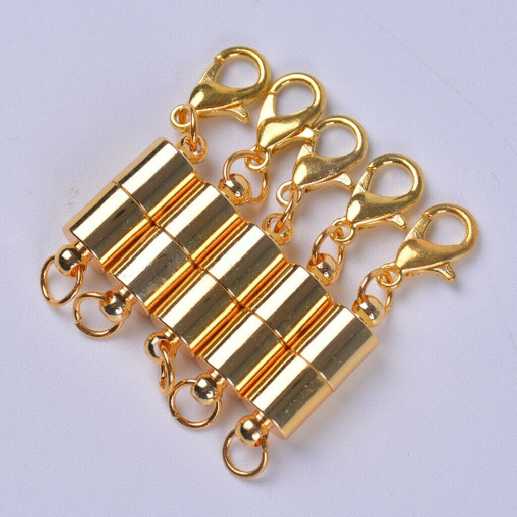 2X 10 Sets Magnetic Clasps with Two Sides Lobster Hook Converter for Bracelets