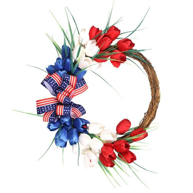American Patriotic  Wreath July 4Th Independence Day Wreath for Front Door WF2Y9