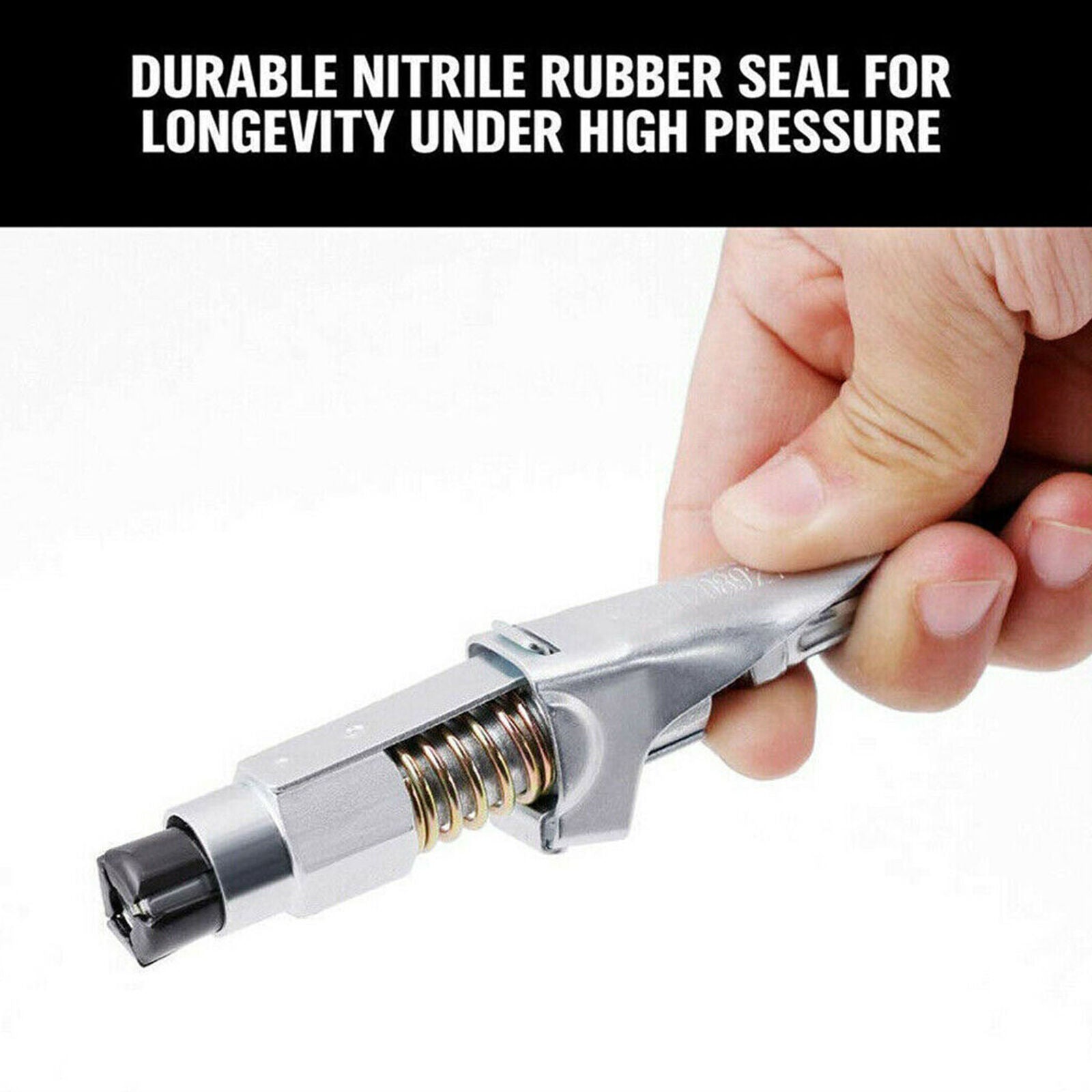 Grease Gun Quick Release Lock On Coupling End 1/8NPT Workshop Farm Accessory