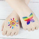 Pack Of 20 Heart Sun Stripes Temporary Tattoos Makeup Arm Transfer Stickers
