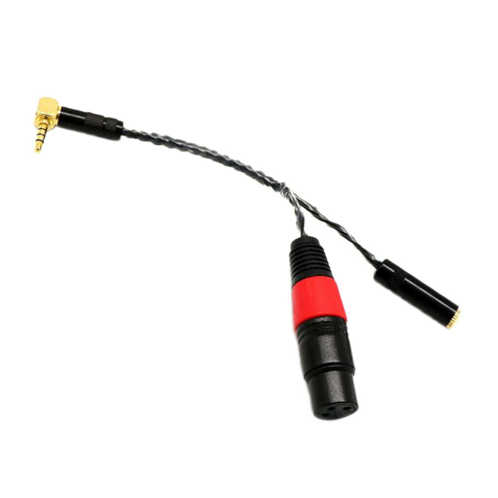 Microphone Cable 3.5mm Male to XLR Female and 3.5mm Female Cable black