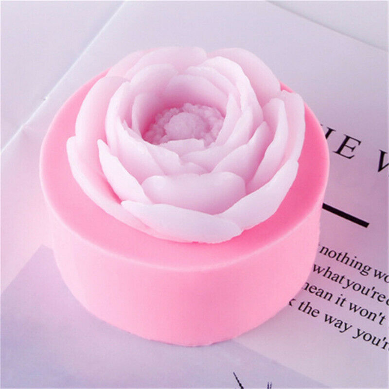 Peony Flower Handmade Soap Silicone Mold Making Candle Mold Fondant Cake Dec Tt
