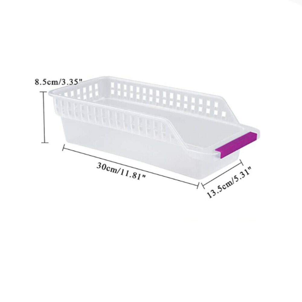 Home Kitchen Fridge Space Saver Organizer Slide Shelf Rack Holder Storage