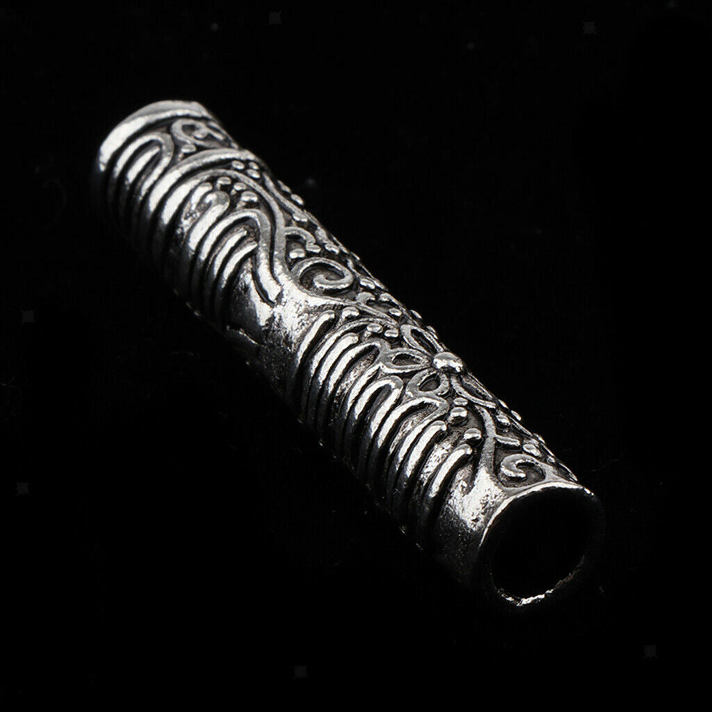 10x Long Hair Cuffs Alloy Dreadlock Beads For DIY Hairstyle Braids Ponytail