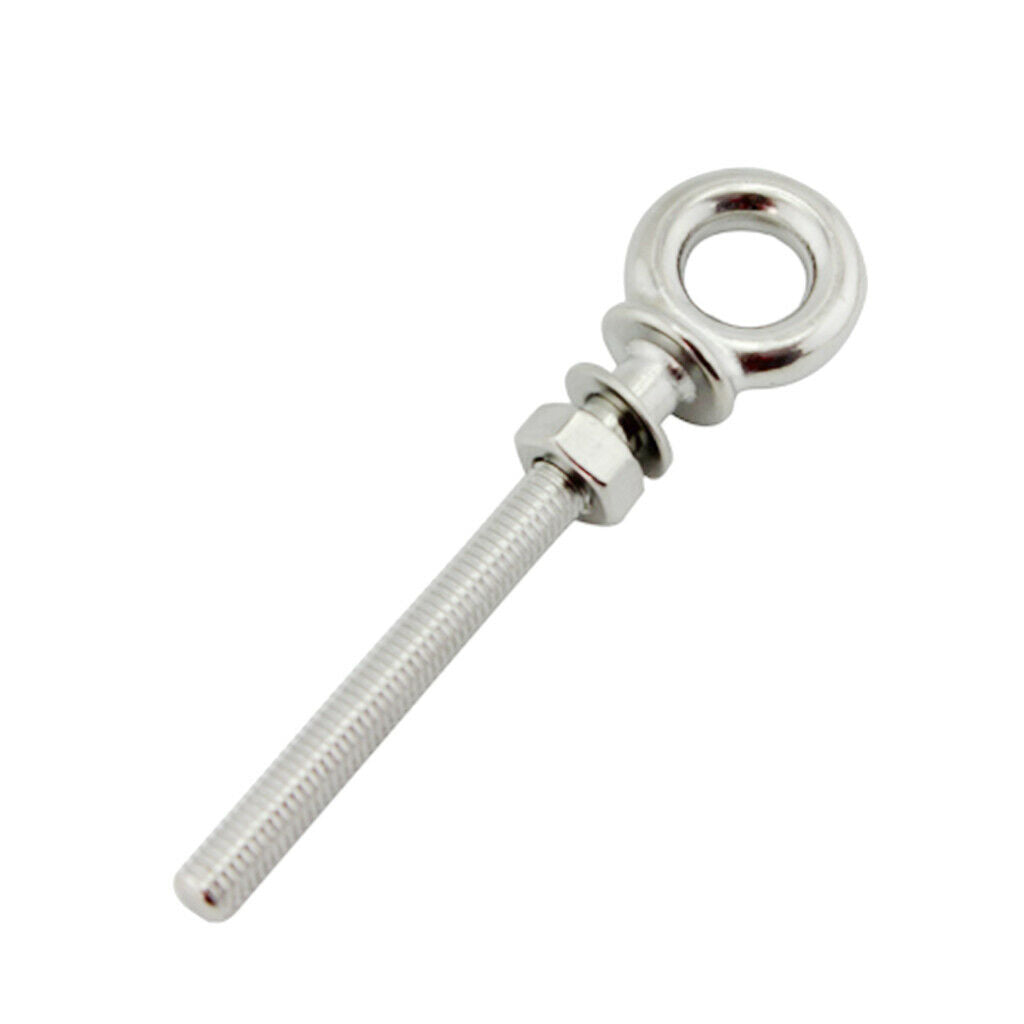 M8 * 80mm Long Shank Eye  With Nut And Washer