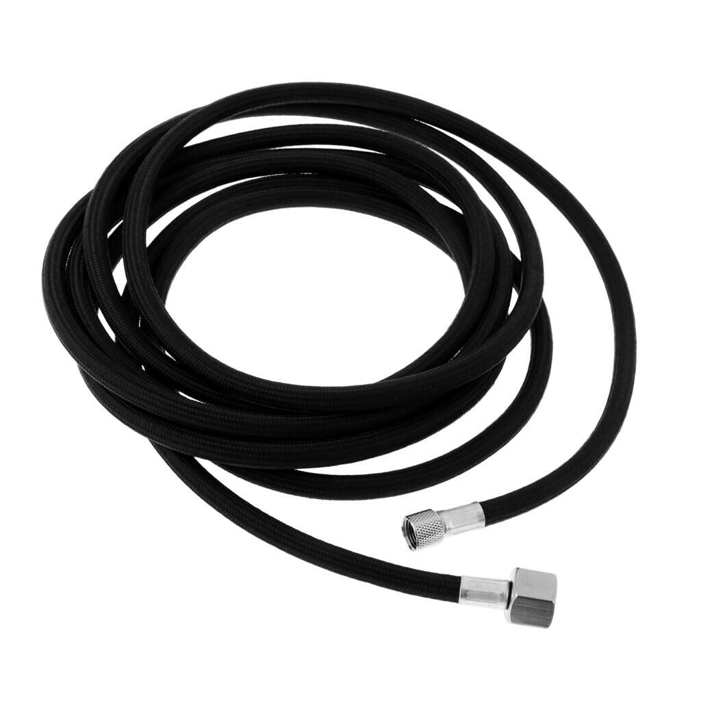Black Nylon Braided Airbrush Air Hose Adapter Fitting Coupling 1/8" & 1/4"