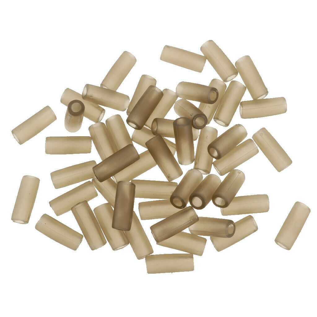 50pcs Soft Rubber Rig Sleeves Anti- Carp Fishing Rig Tube Accessories