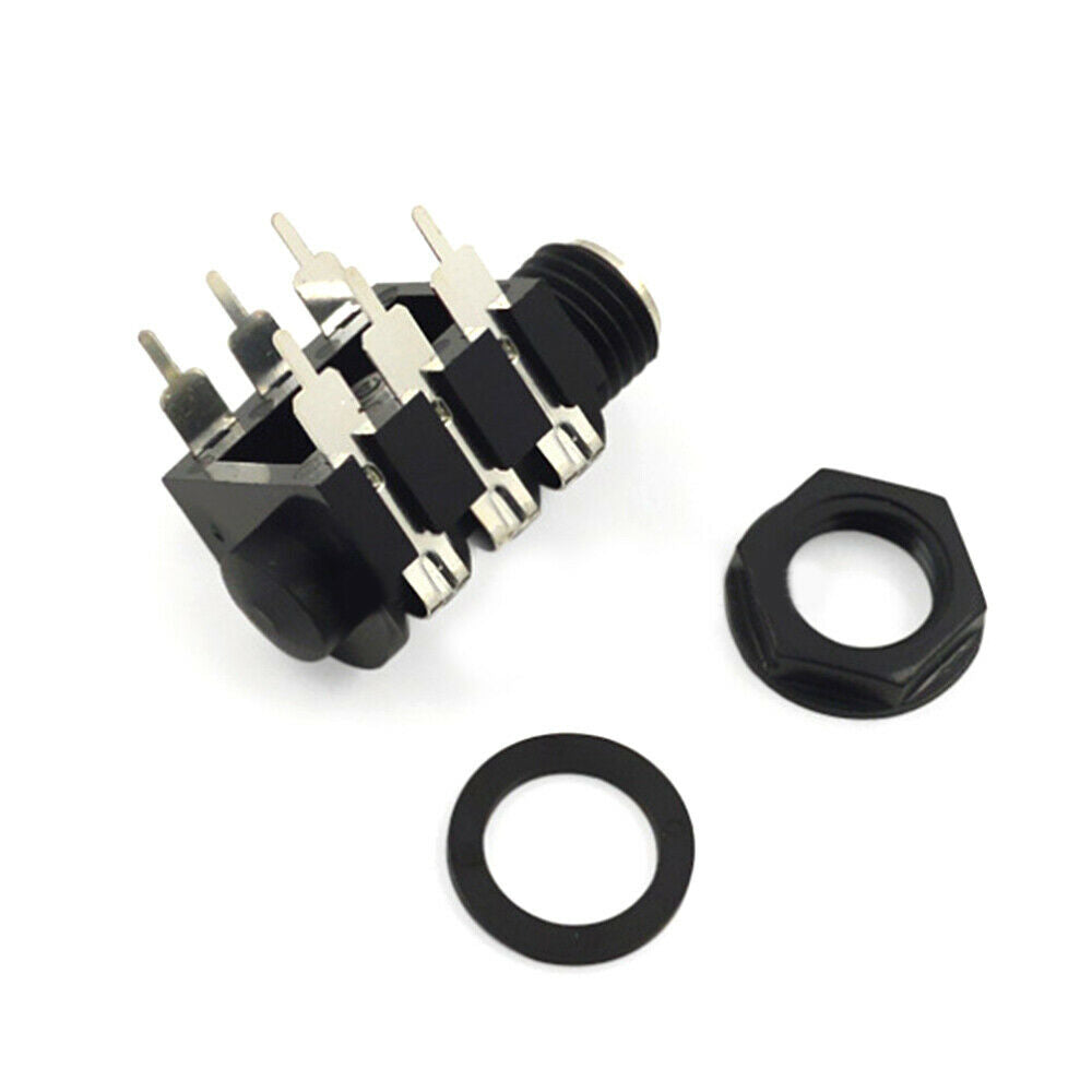 10Pcs/Lot 6PIN 6.35mm Microphone Female Stereo Audio Socket Jack Connector