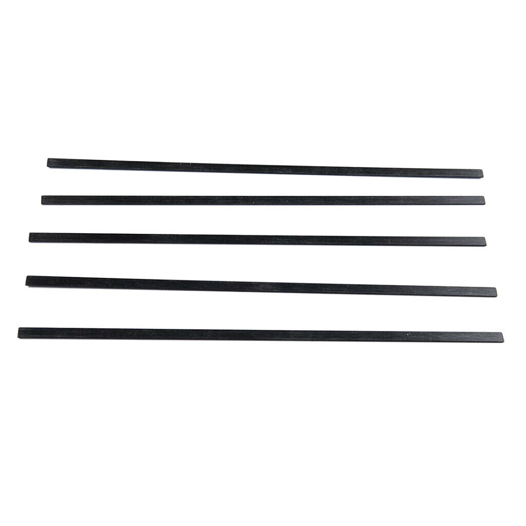5pcs Carbon Fiber Strips Flat Bars Airplane DIY Accessory 5mm x 1mm x 200mm